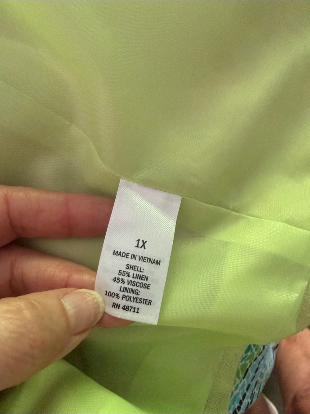 Light/Bright Green Linen Women's Single-Button Blazer Jacket - Picture 4 of 5